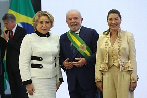 Presidente do Conselho da Federação da Assembleia Federal da Federação da Rússia Valentina Matvienko participou da cerimônia de posse do Presidente do Brasil